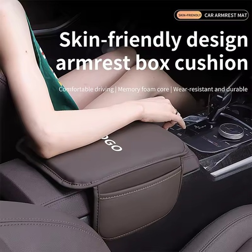 Automobile Universal Car Leather Armrest Box Pad-Universal Heightening Wear-Resistant & Durable Elbow Pad with Central Cover