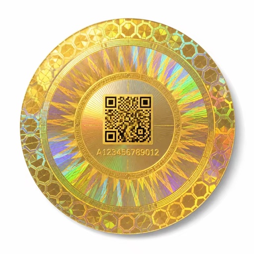 Custom 3D QR Code Holographic Anti-Counterfeit Waterproof Vinyl Stickers for Craft Beverage Whisky Hologram Sticker Labels