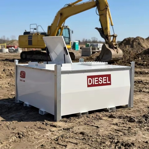 Skid Mounted Steel Fuel Tank Bunded Diesel Storage Tank With Pump for Construction Mining Agriculture Industrial Supply