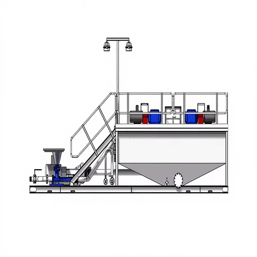 Oilfield Mud Batching and Mixing System Solid Mixing Drill Mud Tank RuiLin RLT Model 50-70m Highly Corrosion Resistant