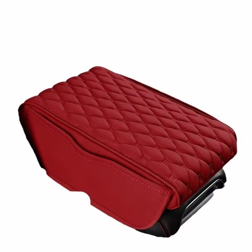 Best Selling Universal Front Car Central Armrest Box Leather Red Storage Box