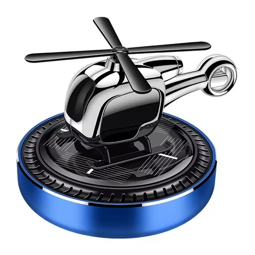 Solar-powered Plastic Car Air Purifier Central Console Gardenia Fragrance In-car Decor Rotating Helicopter Ornament