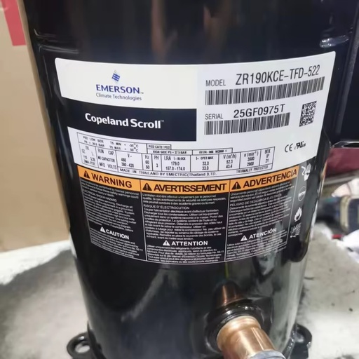 Original New ZR190KCE-TFD-522 Scroll Compressor 380-420V 3Ph 50/60Hz R22 for Commercial air Conditioning