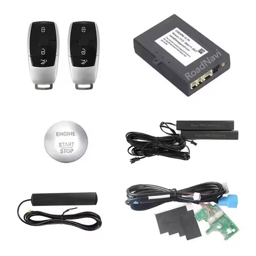 Push Button Starter PKE Kit Fit for Benz 2014+ FBS4 with Turn Key Start Only Passive Keyless Entry Remote Start