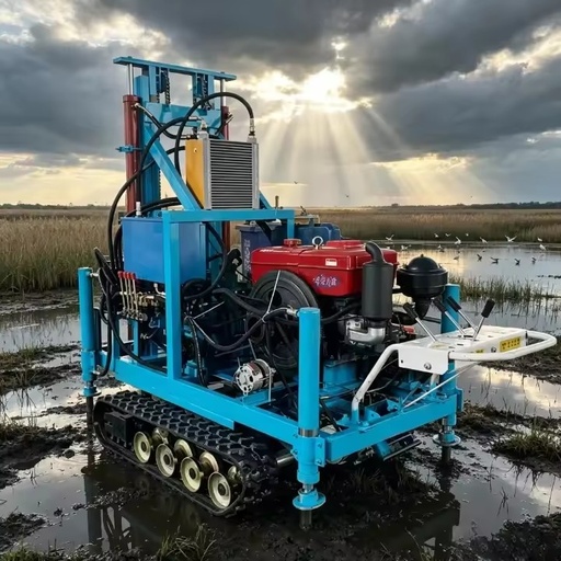 Diesel Crawler-Type Water Well Drill Rig with All-Terrain Capability for Muddy and Soft Ground