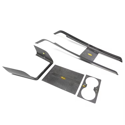 Carbon Fiber Interior Central Control Instrument Panel Storage Cover Plaid Matte for Tesla Model S/X