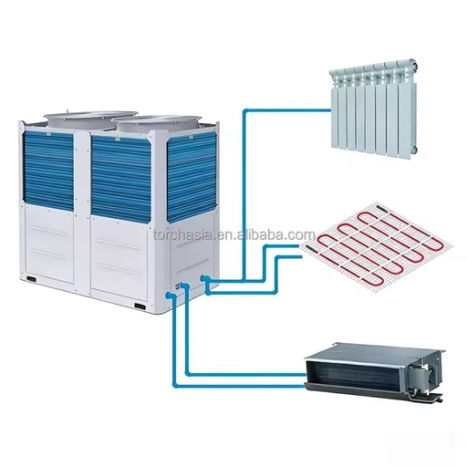 Midea M-Thermal Arctic Series R32 Heat Pump 75C High Temp Air-to-Water Water Heater EVI Scroll Compressor A+++ Energy Efficiency