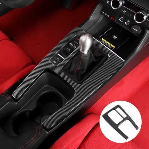 For Honda Civic 11th 2022 2023 2024 2025 FL5 Carbon Fiber Pattern/black/electroplated on the Central Control Gear Accessory