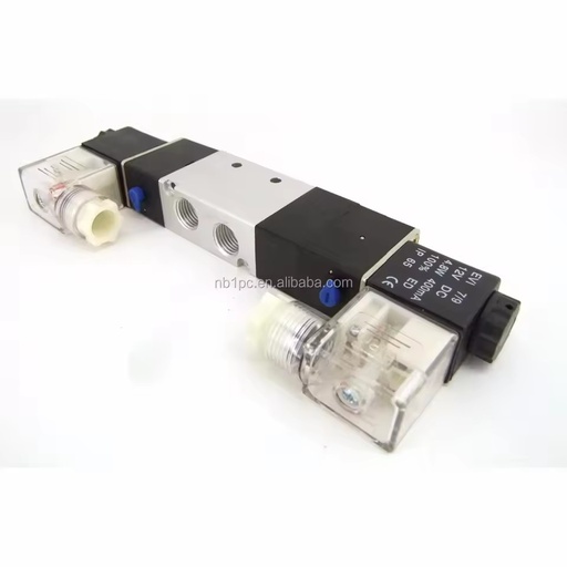 High Quality 1/4'' Ports 4V230C-08 3 Position 5 Way Air Solenoid Valve Central Closed Control OEM Customizable