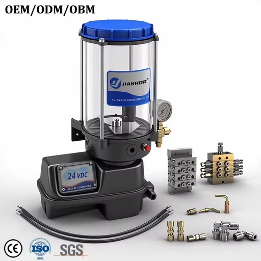 Auto Greasing Lubrication Pump 24VDC Excavator Central Automatic Greasing Pump System for EP2 Grease