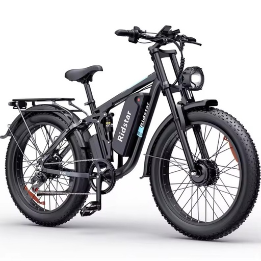 Custom Logo Ridstar 26" Dual Motor Fat Tire Electric Mountain Dirt E Bike Adults Electric Bicycle Motorcycle Manufacturer