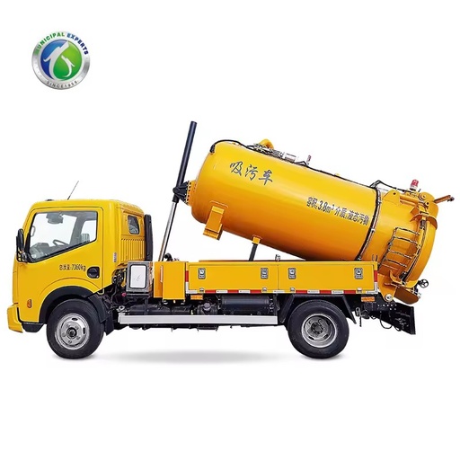 Toilet Sucker Truck Septic tank 4500 Liter Toilet Vacuum Truck with Mud Water Separation
