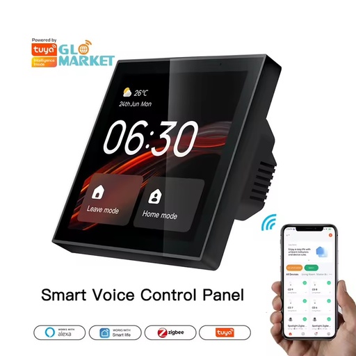 Tuya Smart 4-Inch Multi-Functional Touch Screen Control Panel Alexa Voice Zigbee Central Control