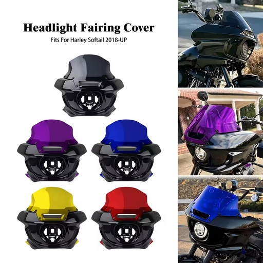 Motorcycle Windshield Headlight Fairing Mounting Kit for Harley Softail 2018-Up Fat Boy Low Rider Breakout Street Bob Heritage