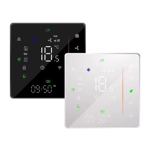 OEM Tuya Smart Life WIFI Zigbee Touch Screen Thermostat 006 AC Central Air Conditioner Two Pipe 4pipe Cooling Heating