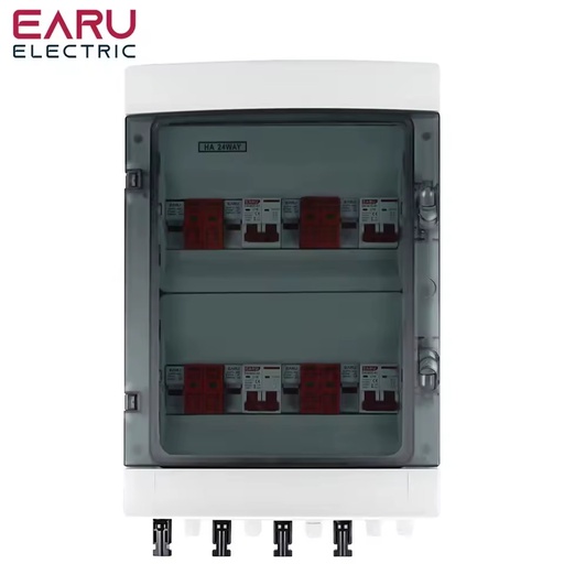 EARU DC 1000V 4 Input 4 Output Solar Panel Combiner Box Photovoltaic PV Combiner Box Surge Protection DC Fuse MCB SPD Waterproof