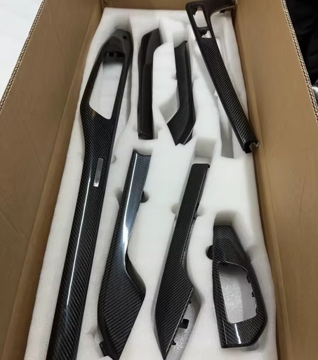 7pcs Carbon Fiber Dashboard Panel Interior Trim Kit Set for Audi A6 C7 C8 A4 B8.5 A3 8V S5 B9 B9.5 Q5 S3 S4 A5 B8 R8