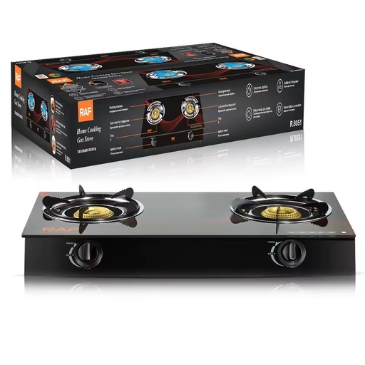 RAF Home Cooking Gas Stove Estufa De Gas Doméstica Dual Burners Thickened Panel with Even Firepower and High Efficiency