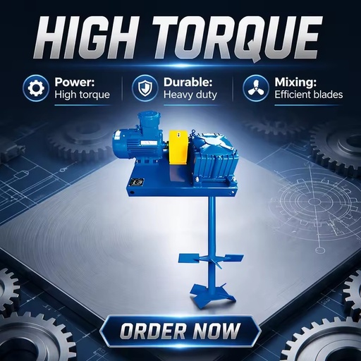 High Torque DJJBQ220S Mud Agitator for Oilfield Drilling Tank Mixing 22kW Double Impeller Explosion Proof Stirrer