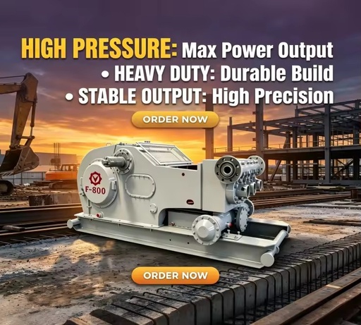 F800 Customizable F Series Triplex Mud Pump OEM Supported Oilfield Mud Pump F500-F1600 for Global Drilling Projects