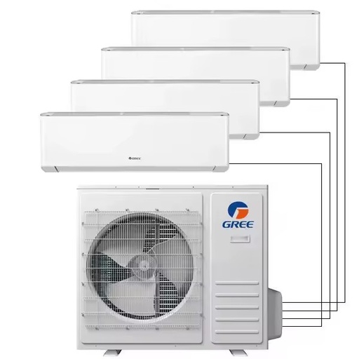 GREE Split Air Conditioner 24001-30000 BTU Inverter Cooling Heating Energy Saving Class A++ Variable Frequency Remote Control