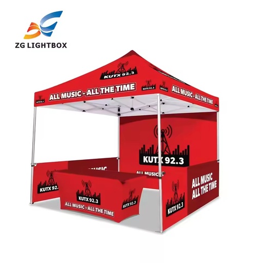 Factory Custom Promotional Outdoor Waterproof Folding Oxford Fabric Aluminum Hexagon Alloy Frame Sunshade Advertising Tent