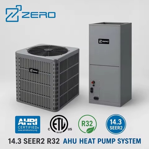 14.3 SEER2 R32 AHU Heat Pump System Modular Central AC Electric Variable Frequency Only AHRI Certified Contractor Supply