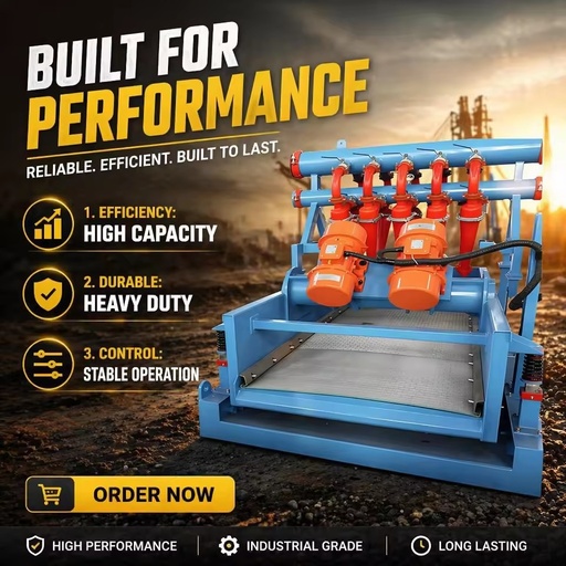 High Capacity Mud Cleaner for Oil & Water Well Drilling Drilling Fluid Purification Heavy Duty Structure