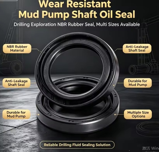 DJ Wear Resistant Mud Pump Shaft Oil Seal for Drilling & Exploration NBR Rubber Multi Sizes 1 Year Warranty