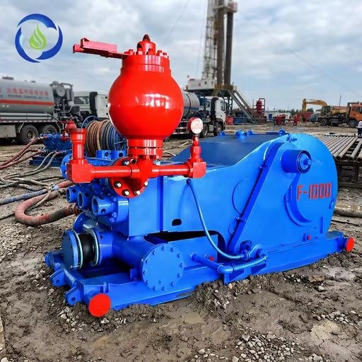 F1000 Triplex Single-Acting Reciprocating Piston Mud Pump High Pressure High Alloy Steel Long Service Life Oil Drilling Rig