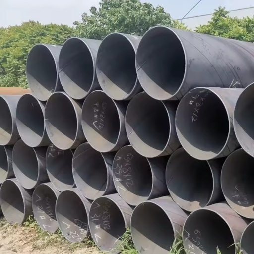 Carbon Steel Spiral Welded Pipe Q345B/Q235B Grade Other Standard Abrasive Blasting Derusting Surface Treatment Bending