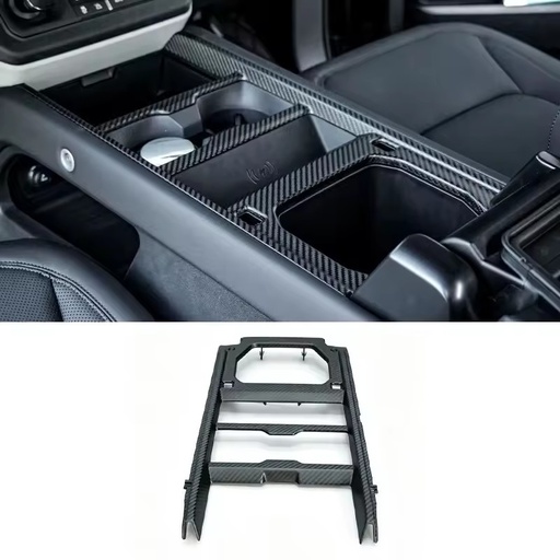 Carbon Fiber Central Console Water Cup Cover Panel Fit for Land Rover Defender 2025