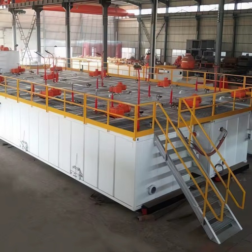Oilfield Drilling Fluid Storage Tank Industrial Mud Mixing Tank with Agitator and Walking Platform for Drilling Rig