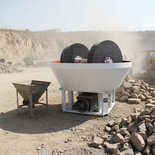 Double Wheel Gold Ore Crusher Gold Silver Ore Mining Grinder Large Wet Pan Mill with Bearing Mineral Processing Low-priced
