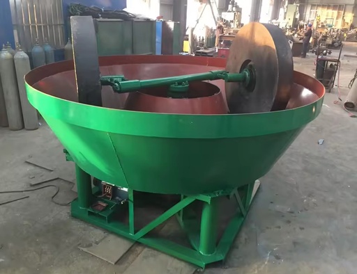 2 Wheels Stone Grinding Mill, Wet Pan Mill for Gold Mining Equipments Processing Plant