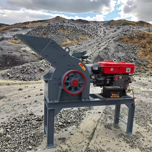 Portable Mini Diesel Engine Hammer Mill Crusher Small Scale Gold Mining Machine
