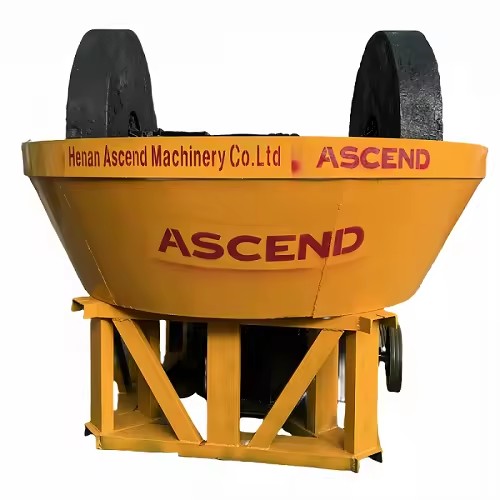 Water Wet Pan Mills 1100 1200 Model with 400 500 kg Per Hour Capacity for Silver Rock Grinding in Gold Mining