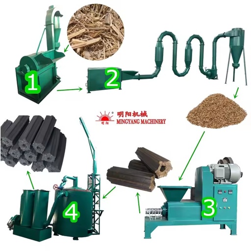 Direct Factory Supply Bamboo Sawdust Charcoal Powder Briquette Making Machine Essential for Woodworking Machinery