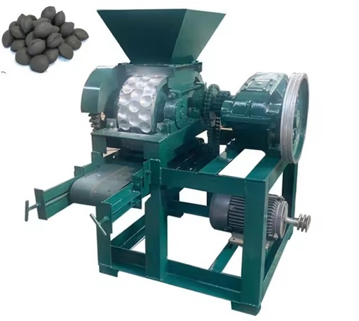 Small Charcoal Dust Briquette Ball Press Moulding Making Machine Double Rollers Coconut Coal Ball Pressing Maker Machine