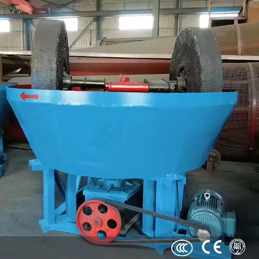 Low Price Gold Mine Milling Machine Wet Pan Mill 2tph High Quality Double Wheel Mill for Gold Round Mill