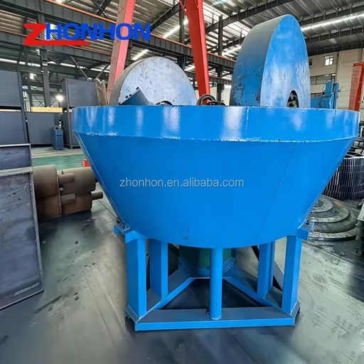 Small Gold Mining Equipment Wet Pan Mill with Motor and Gearbox High Efficiency CE ISO Certified for Gold Selection