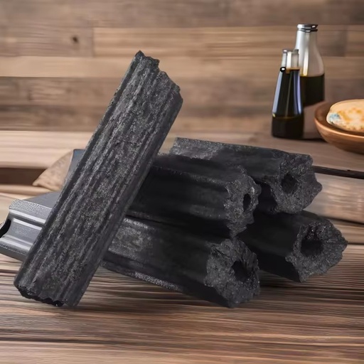 Low Price Export Professional Portable Bamboo Hexagon Natural Outdoor BBQ Charcoal Briquettes Machine-Made 5-7 Hours Burning