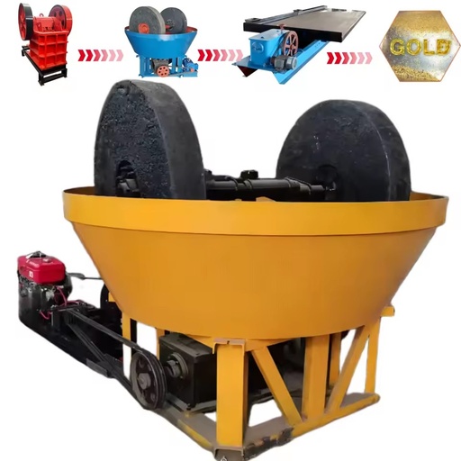 Henan Gold Mining Machinery Model 1400 Wet Grinding Mill Disc Machine AC Motor 2-3t Capacity Customizable Dimensions 1 Year