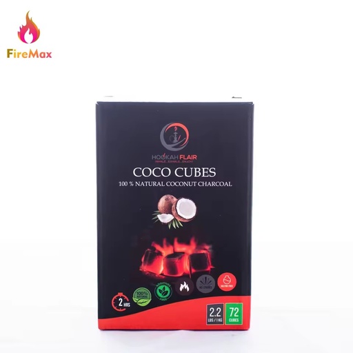 Natural Coconut Shell Hookah Charcoal Shisha Coal Smokeless 25mm Cube Machine-Made Briquette