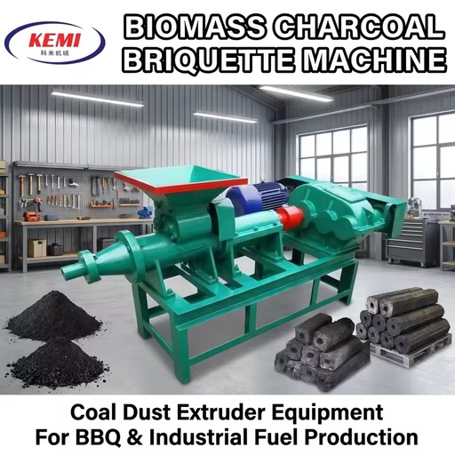 Biomass Charcoal Briquette Machine Coal Dust Extruder for BBQ and Industrial Fuel Making