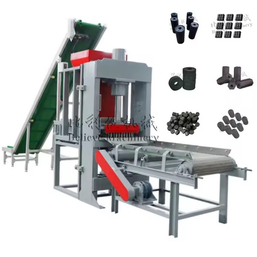 Hydraulic Press Cube Coal Briquette Blocks Machine BBQ Charcoal Briquettes Making Machine