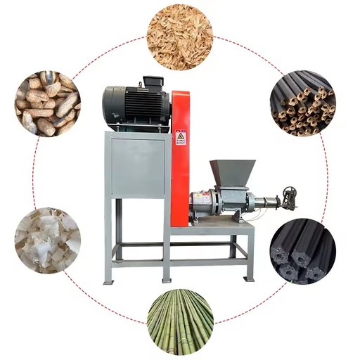 Hot Selling Wood Sawdust & Charcoal Briquette Machine with Motor 300-600kg/h Capacity Carbon Steel Construction