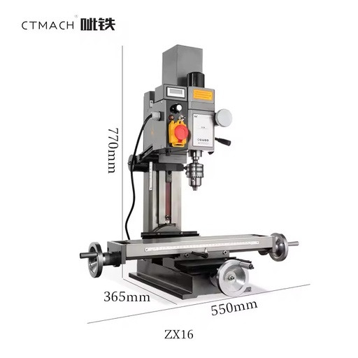 Mini Vertical Milling Lathe Machine ZX16 Mill Drill Machine for DIY and Hobby Use with