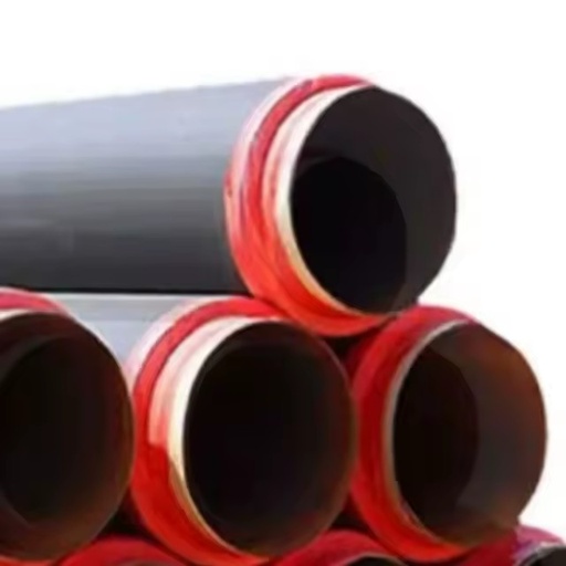 ASTM A106 GR.B Pre-insulated Welded Steel Pipes 2.5" SCH40 Cladding by GI Sheet 24 SWG Insulation PU Thickness 50mm 40-45KG/M3