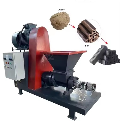 High Efficiency Wood Biomass Briquette Press Machine Charcoal Rod Making Machine